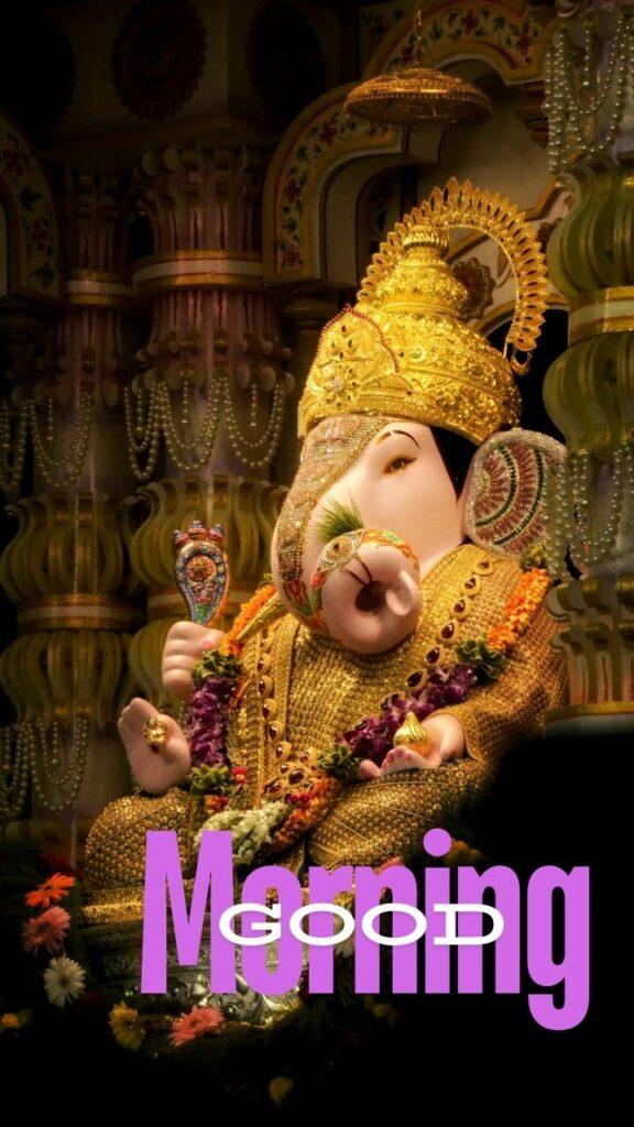 today special good morning images marathi, ganesh ji