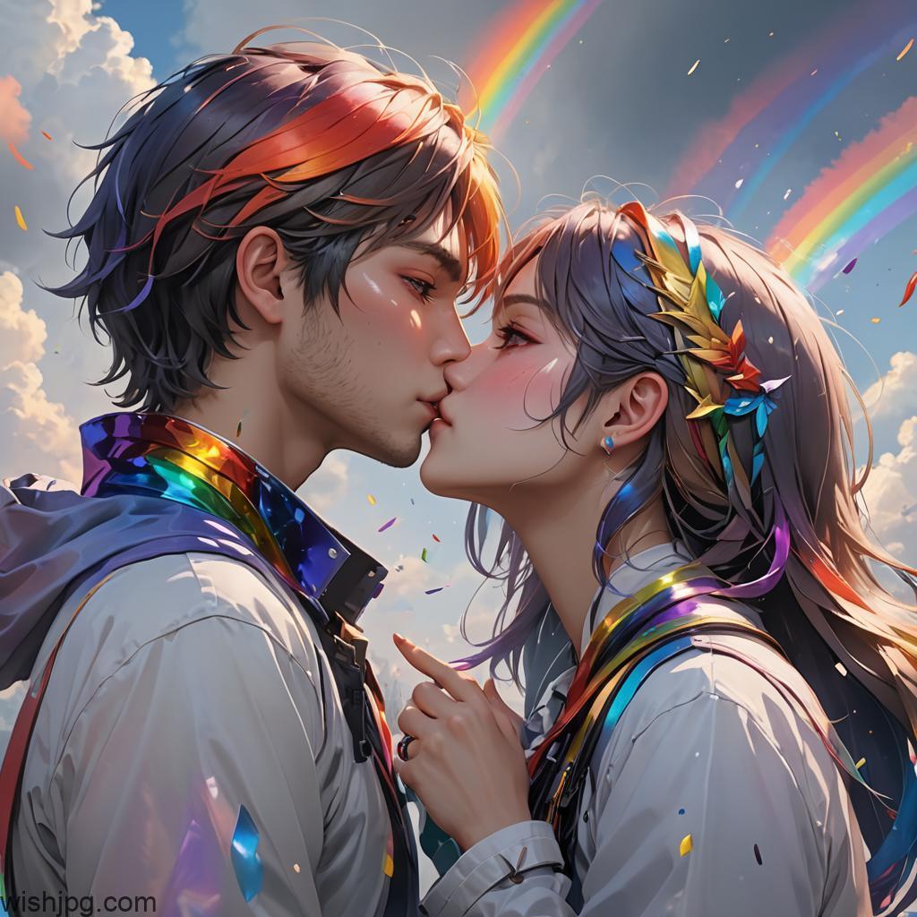 Funny Rainbow Kiss Images Free Download 2024 - Wish Images