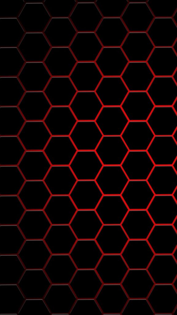 Black and red hexagonal pattern background