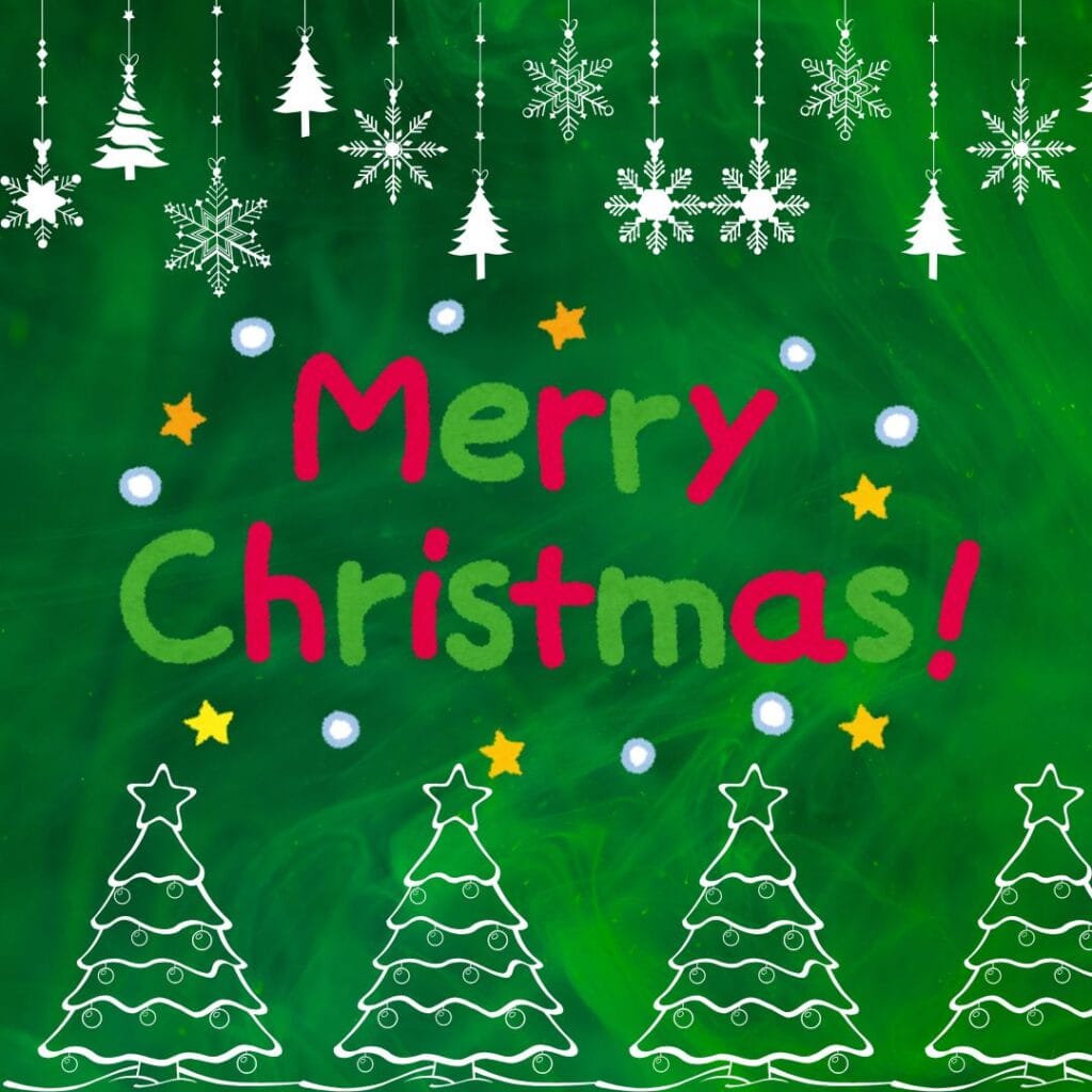 Green background christmas wallpaper