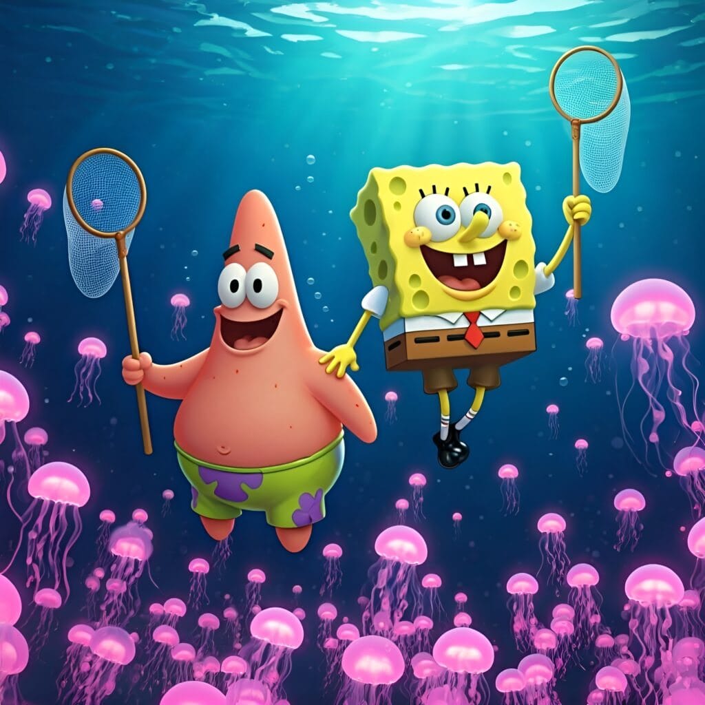 Creative SpongeBob Wallpaper 4k Designs for Kids 1 cartoon characters in the water spongebob